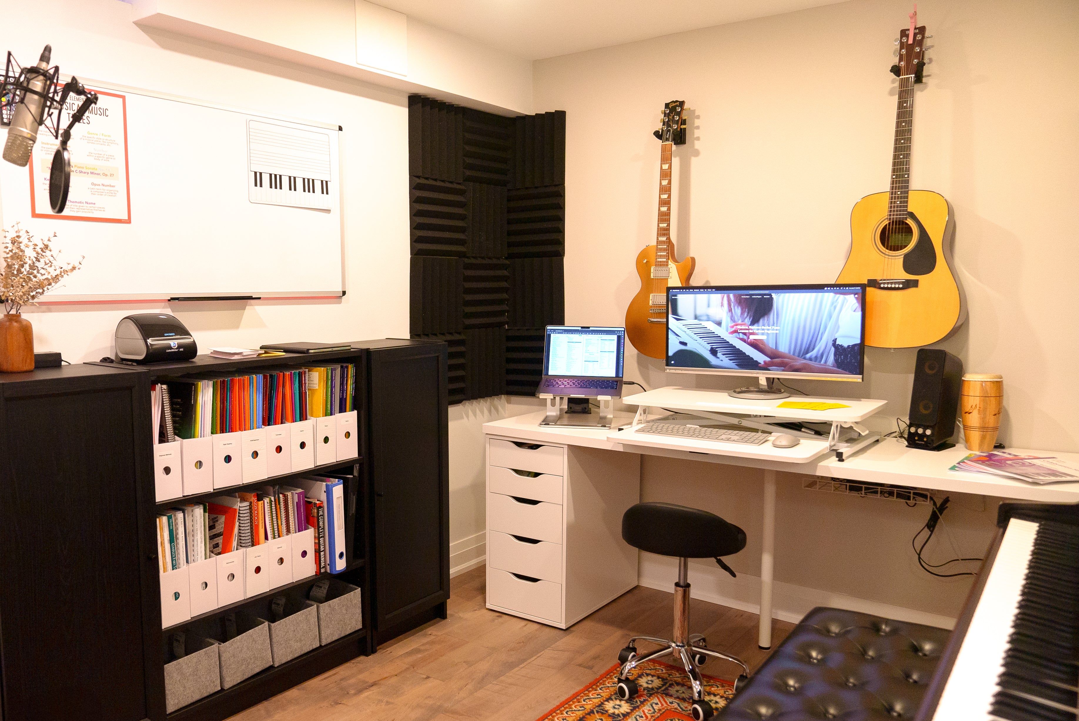 Our cozy home studio in Mississauga is equipped with a quality digital piano, child-friendly tools, and a comfortable seating area for parents.